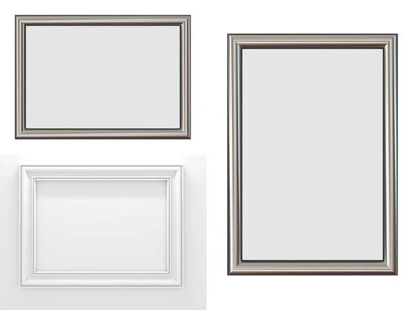 Prázdné rámy izolované na bílém. — Stock fotografie