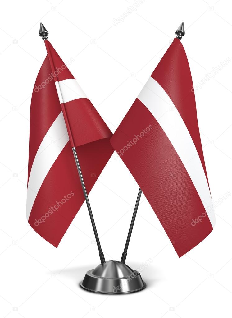 Latvia - Miniature Flags.