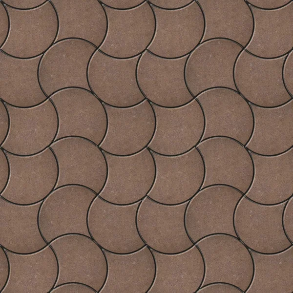 Brown Pavers. Seamless Tileable Texture. — Stock Photo, Image