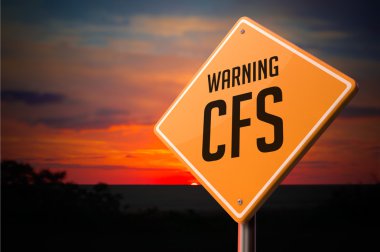 CFS on Warning Road Sign. clipart