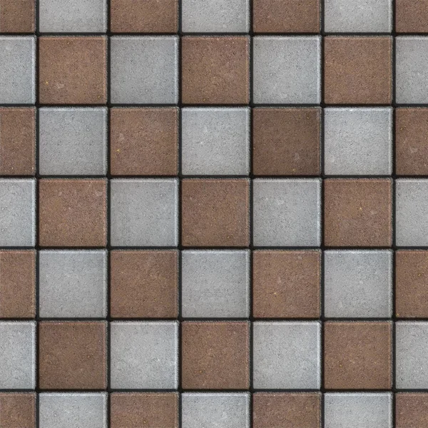 Hnědá šedá dlažba, bezešvé Tileable textury. — Stock fotografie