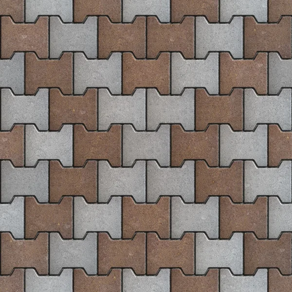 Grey and Brown Bricks. Textura sem costura . — Fotografia de Stock