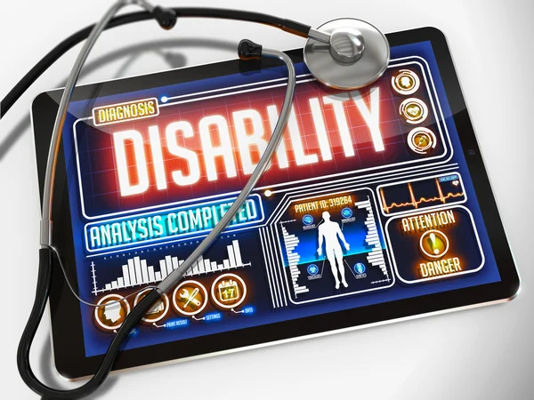 Disability on the Display of Medical Tablet. — Stock Photo, Image