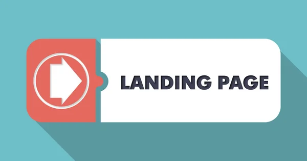 Landing Page on Blue in Flat Design. — Stock Photo, Image