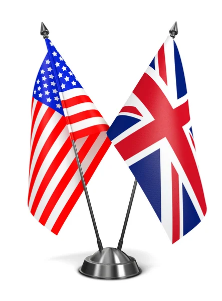 USA and United Kingdom - Miniature Flags. — Stock Photo, Image