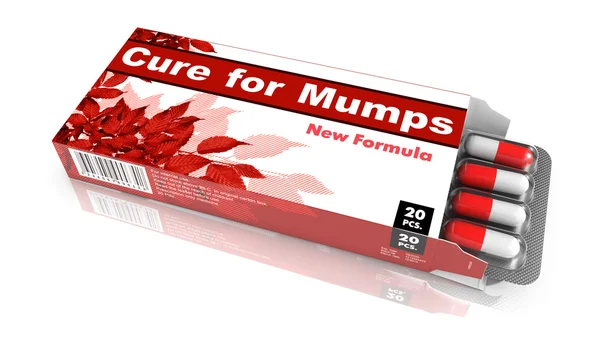 Gyógyítja meg a mumpsz - tabletta buborékfóliában. — Stock Fotó