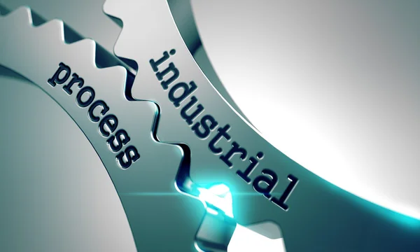 Proceso industrial en engranajes metálicos . — Foto de Stock