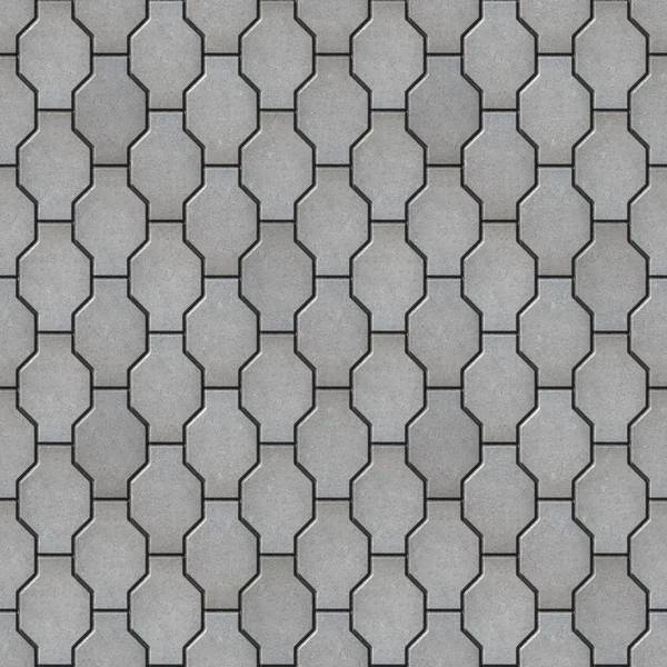 Gray Wavy Paving Slabs. Seamless Tileable Texture. — Stock Photo, Image