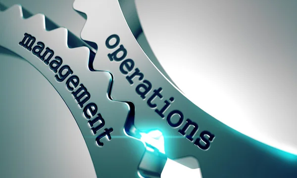 Operations Management on Metal Gears. — Stock Photo, Image