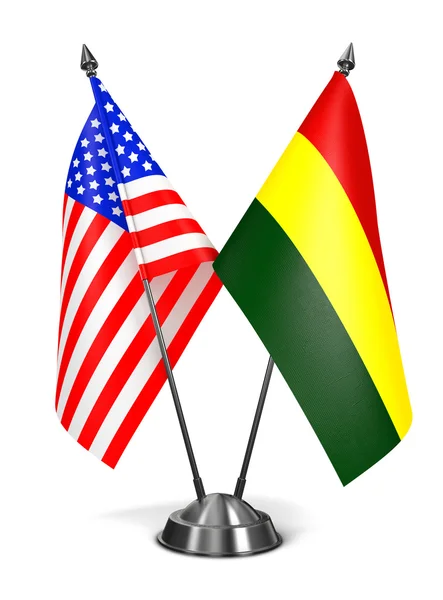 USA and Bolivia - Miniature Flags. — Stock Photo, Image