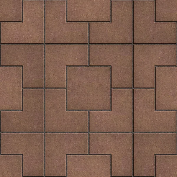 Pavement of Squares in Brown Colors. — Stock Photo, Image