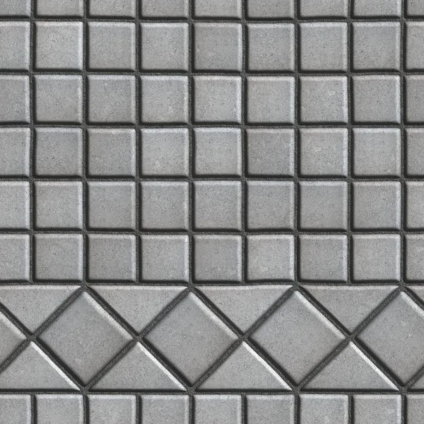 Grey Pave Slabs in the Form of Small Squares and Triangles. — Stock Photo, Image