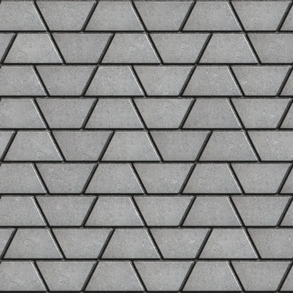 Gray Paving Slabs in the Form Trapezoids. — Stock Photo, Image