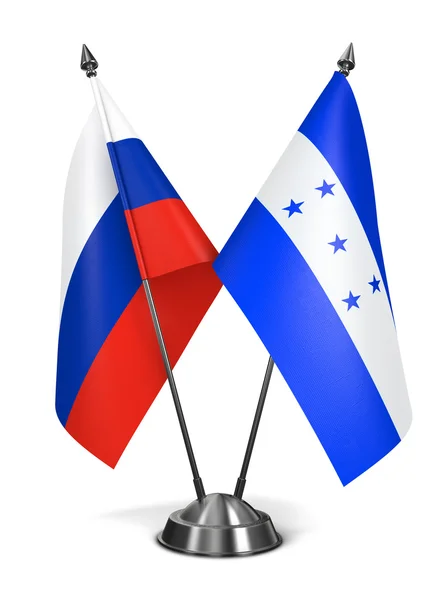 Russia and Honduras - Miniature Flags. — Stock Photo, Image