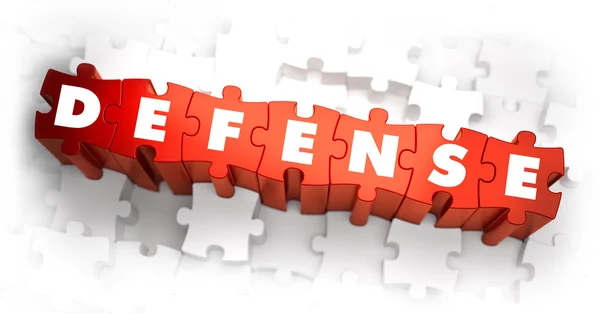 Defensie - Word op rode puzzels. — Stockfoto