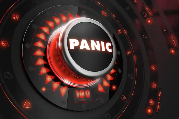 Panic Controller with Glowing Red Lights. — Stock Photo, Image