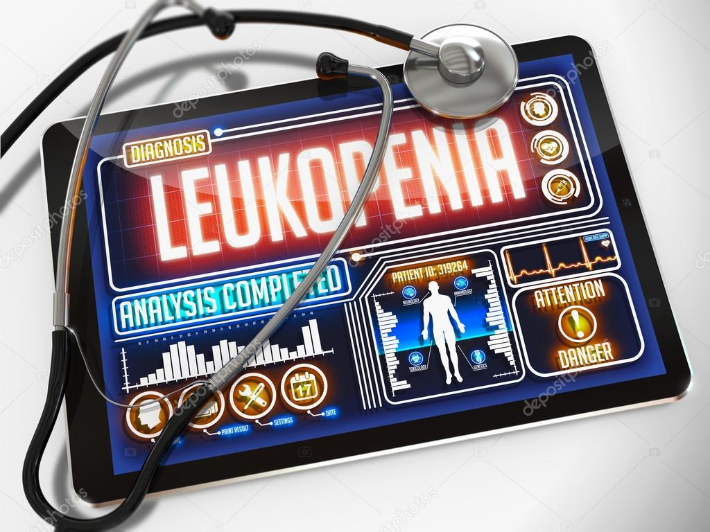 Leukopenia on the Display of Medical Tablet.