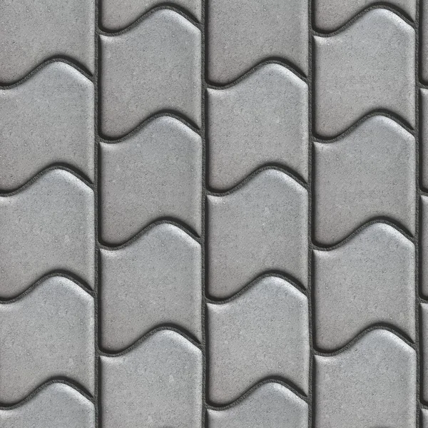 Gray Paving Slabs of the Wavy Form. — Stock Photo, Image