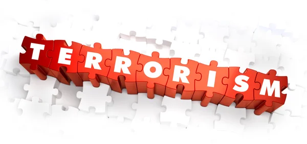 Terrorism - Word on Red Puzzles. — Stock Photo, Image