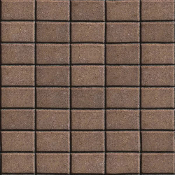 Brown Paving Slabs - Rectangles of the Single Size. — Stock Photo, Image