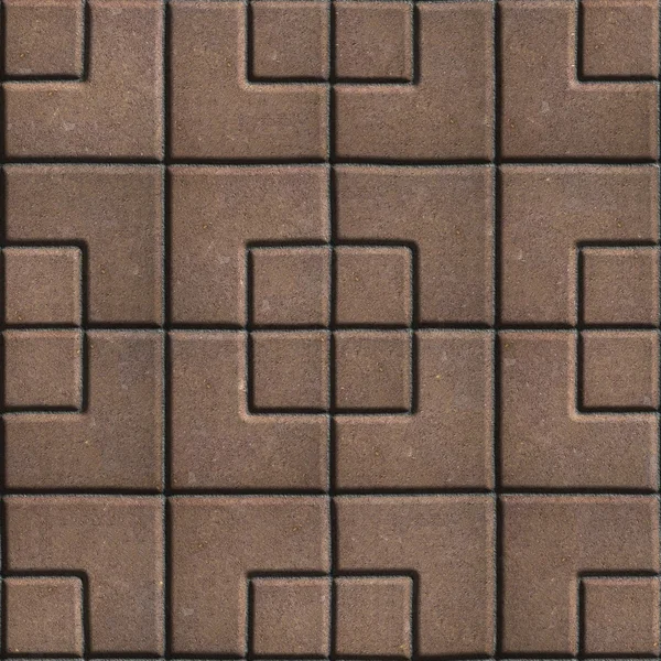 Brown Pavement - Squares of Different Sizes. — Stock Photo, Image