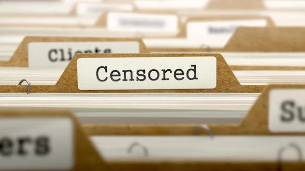 Цензурная концепция с помощью Word on Folder . — стоковое фото