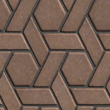 Brown parke döşeme inşa altıgenler ve parallelograms.