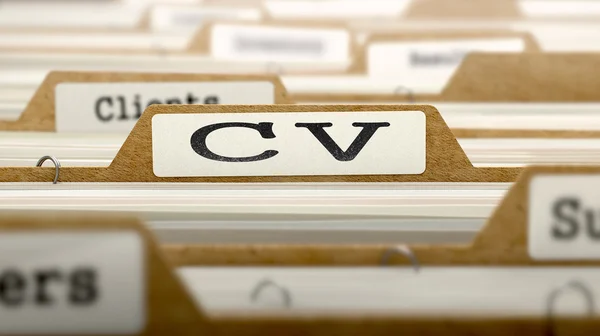 用词上文件夹的 Cv 概念. — 图库照片