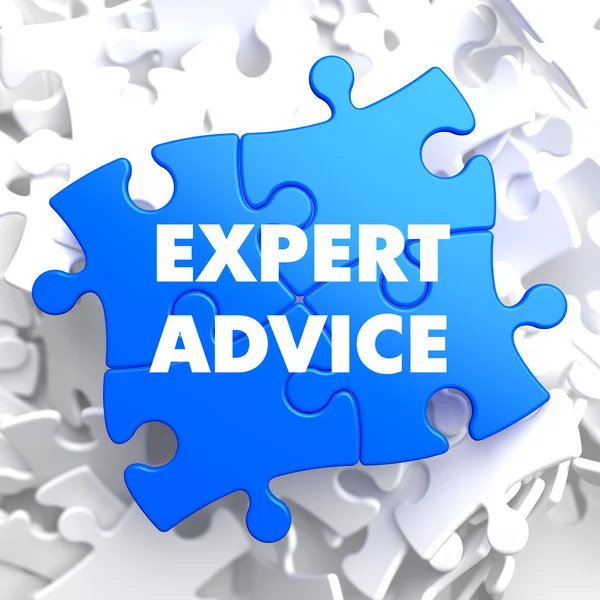 Expert Advice on Blue Puzzle. — Stock Photo, Image