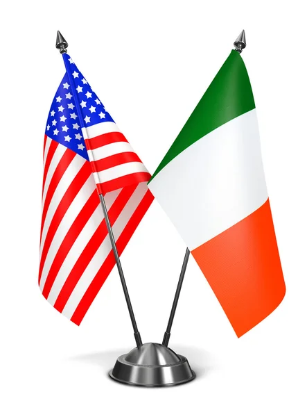 USA und Irland - Miniaturfahnen. — Stockfoto