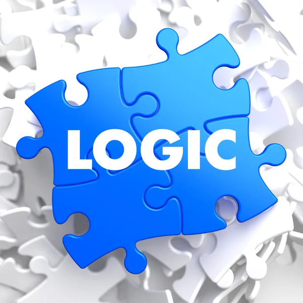 Logica sul puzzle blu . — Foto Stock