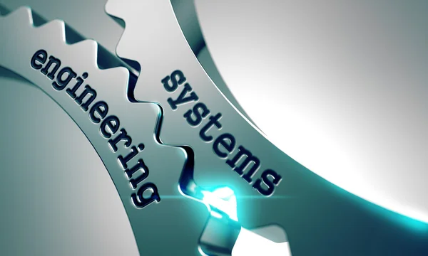 Engenharia de sistemas em engrenagens metálicas . — Fotografia de Stock