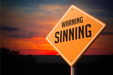 Uyarı yol işareti sinning.
