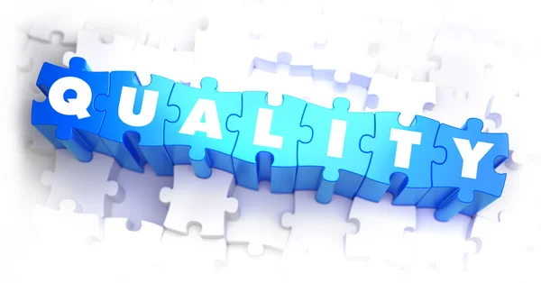 Quality - Text on Blue Puzzles. — Stock Photo, Image