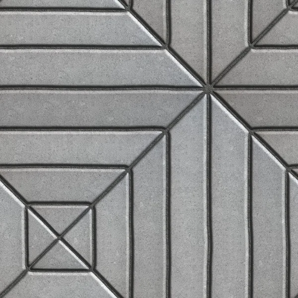 회색 사각형에 배치 하는 다양 한 길이의 석판 사각형 포장. — 스톡 사진