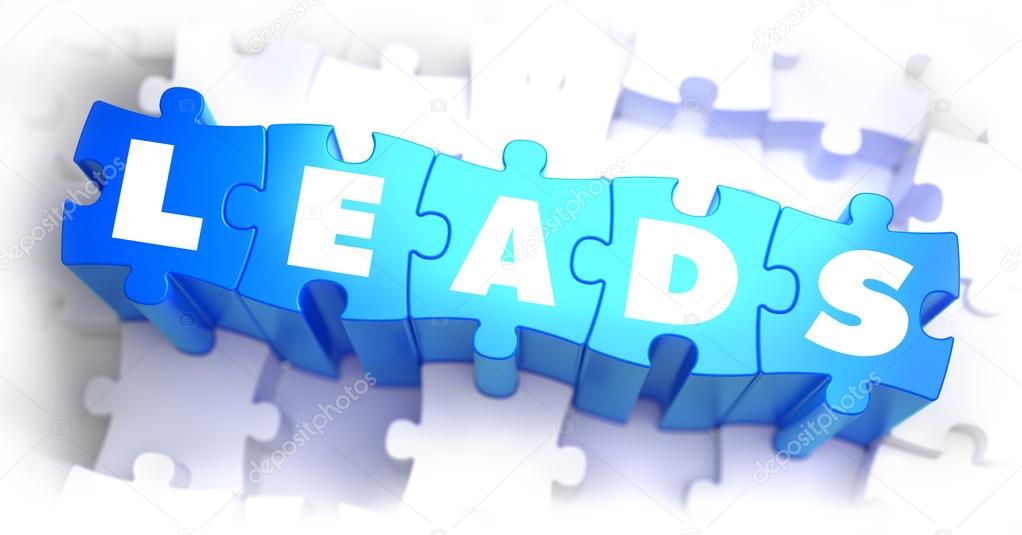 Leads - White Word on Blue Puzzles.