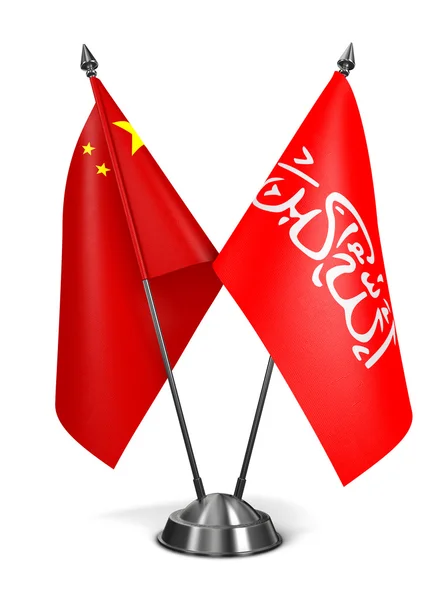 Κίνα και Βαζιριστάν - μινιατούρα σημαίες. — Φωτογραφία Αρχείου