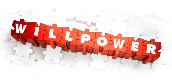 Willpower - White Word on Red Puzzles. — Stock Photo, Image