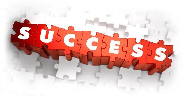 Success - Text on Red Puzzles. — Stock Photo, Image