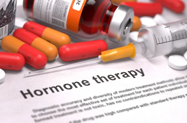 Hormonbehandling - medicinska begrepp. — Stockfoto