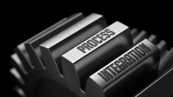 Process Integration on the Metal Gears. — Stock Photo, Image