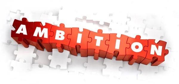 Ambition - White Word on Red Puzzles. — Stock Photo, Image