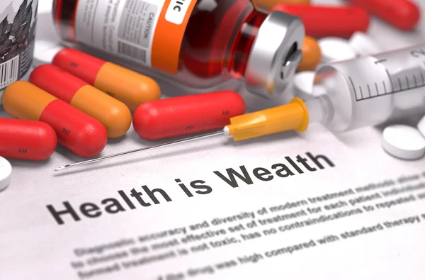 Saúde é riqueza - Conceito Médico . — Fotografia de Stock