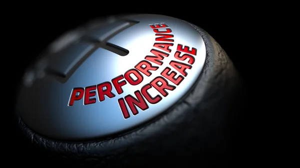 Performance Increase. Shift Knob. Concept of Influence. — Stock Photo, Image