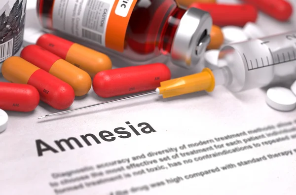 Diagnos - amnesi. Medicinska begrepp. 3D render. — Stockfoto