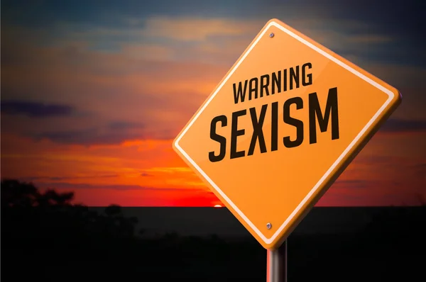 Szexizmus figyelmeztető útjelzési. — Stock Fotó