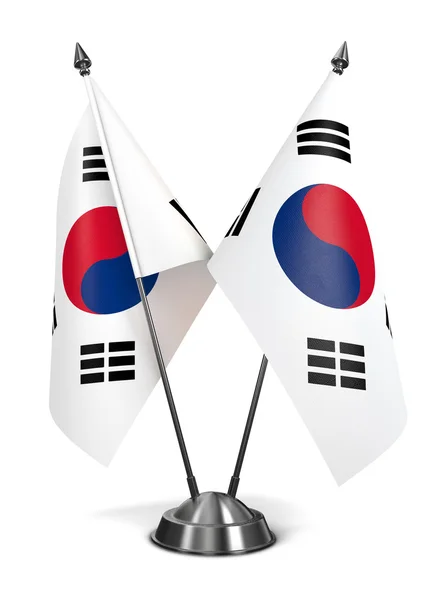 Südkorea - Miniaturfahnen. — Stockfoto