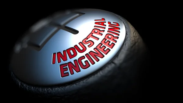 Industrial Engineering op versnelling stokje met rode tekst. — Stockfoto