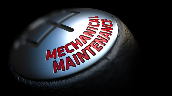 Mechanical Maintenance on Gear Stick with Red Text. — Stock Photo, Image