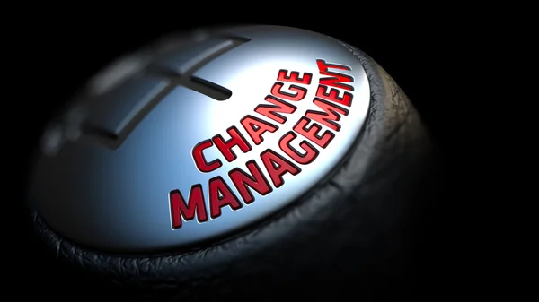 Change Management. Gear Lever. Control Concept. — Stock Photo, Image
